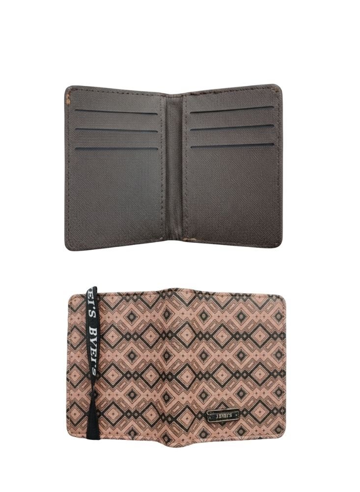 Premium Patterned Fabric Bifold Wallet with Elastic Band Closure, Lightweight Casual Wallet - Image 3